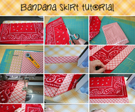 Kid's bandana skirt tutorial