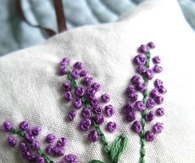 Lavender - French Knot Embroidery