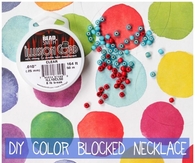 DIY Colored Block Necklace