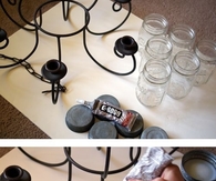 DIY Mason Jars Chandelier