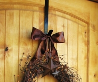 Simple Rustic Berry Wreath for Fall