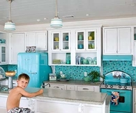 Retro Turquoise Kitchen