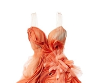 Tangerine Ruffled Formal