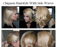 DIY Chignon with Side Waves