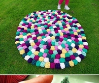 DIY Crochet Flower Rug