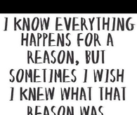 everything happens for a reason