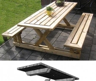 DIY Garden Bench and Table