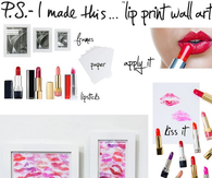 DIY Kiss wall Art