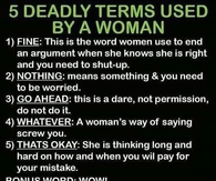 5 Deadly Terms Used By Women