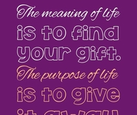 The meaning of life...