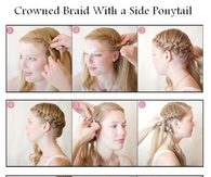DIY Crowned Braid with a Side Ponytail