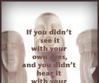 If you didn't