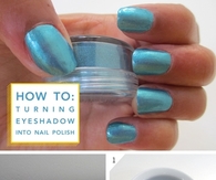 DIY eye shadow into nail polish