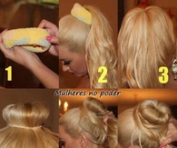 DIY bun hairstyle