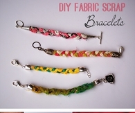 DIY fabric scrap bracelet