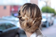 Lovely bun for medium and long hair