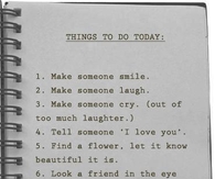 Things to do today