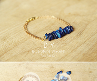 DIY Blue Stone Bracelet