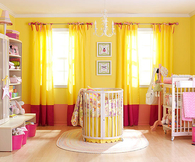 Pink and yellow palette room