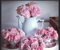 Teacups and Pink Roses