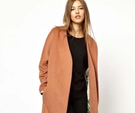 Oversized Coat with Japanese Print Lining