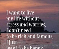 I just want to be happy