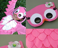 Pink owl DIY costume