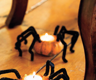 Halloween Spider Pumpkin Candle Holders