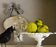 Spider and skull decorations