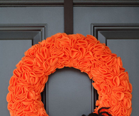 Orange halloween wreath