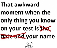 That awkward moment
