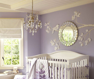 Classically styled lavender baby room