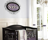 Lavender and black themed girl nursery