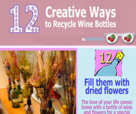 DIY recycled wine bottles