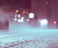Glittery snow bokeh