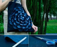 DIY Denim Flower Bag