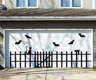 Bat and cat garage door design