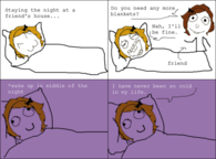 Staying the night at a friends house