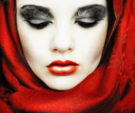 Intricate eye makeup