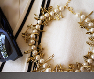 DIY Pearl and Safety Pin Necklace