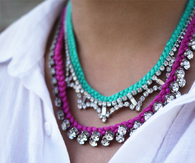 DIY Braided Rhinestone Necklace