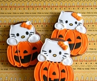 Hello kitty pumpkin cookies