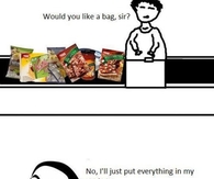 Ill put everything in my pockets