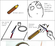 Broken pencil