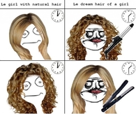 Le girl with natural hair le dream hair of a girl