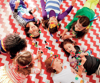 Girls play cloth