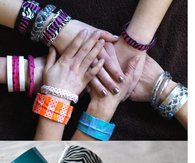 DIY duct tape and washi tape bracelets