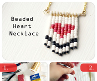 DIY Beaded Heart Necklace