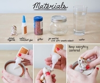 Homemade snow globe
