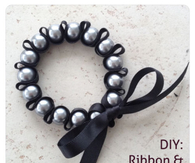 DIY Ribbon and Pearl Woven Bracelet Tutorial